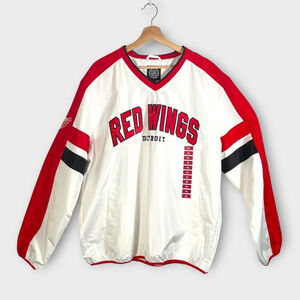 NHL G-III Red Wings Pullover Windbreaker Men's XL Officially Licensed White NEW